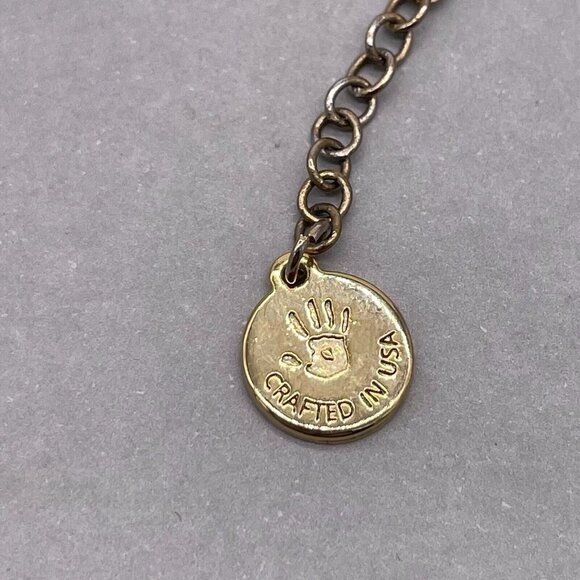 Artisan KL New York Brown Braided Cord Stone Choker Necklace Lobster Closure - Picture 4 of 4